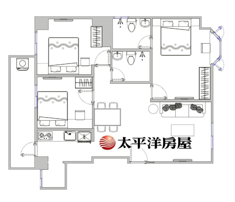 B008-百萬時尚裝潢3房次頂樓 台北居易,新北市新莊區昌平街