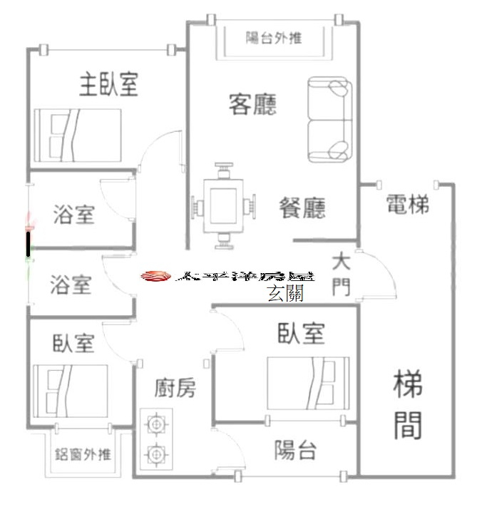 B001-薪桂築景觀河畔美裝華廈3房+車位,新北市新莊區瓊林路